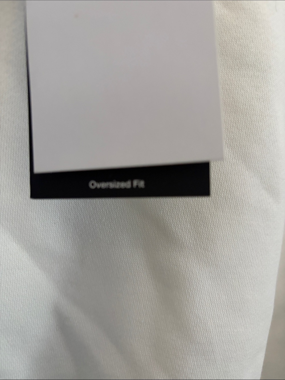 NWT NIKE White Cropped Swoosh Sweatshirt - Picture 4 of 5